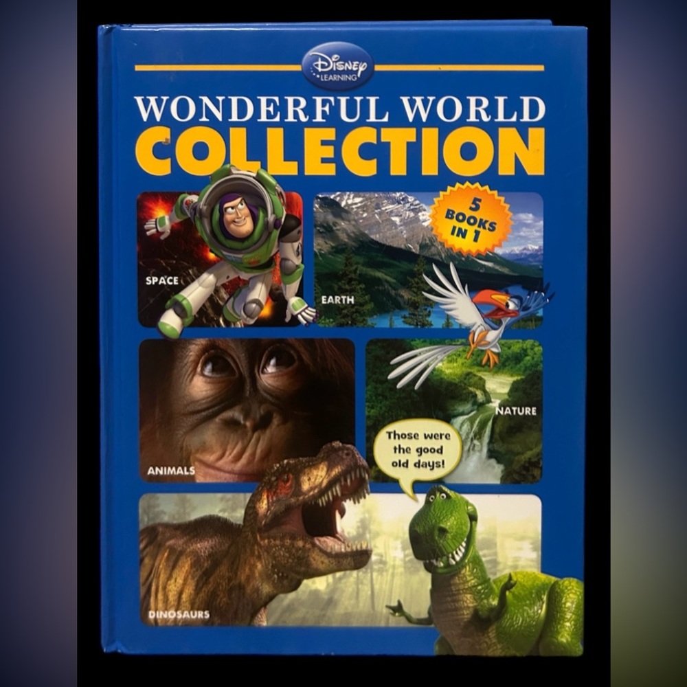 Disney Wonderful World Collection 5 in 1 hardcover book. Space Nature Earth